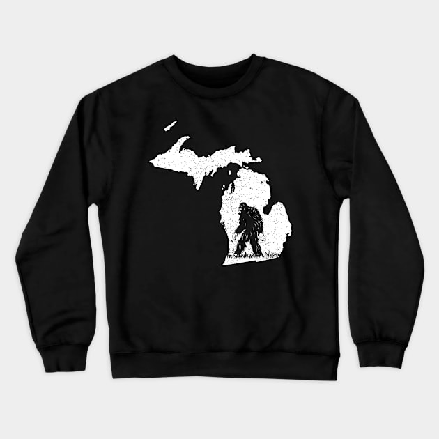 Michigan Bigfoot Crewneck Sweatshirt by Tesszero